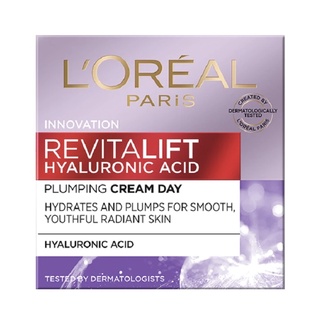 LOREAL Hyaluronic Acid Plumpimg Cream Day ลอรีอัล ปารีส รีไวทัลลิฟท์ ไฮยาลูรอนิค แอซิด พลัมปิง เดย์ ครีม 50ml.