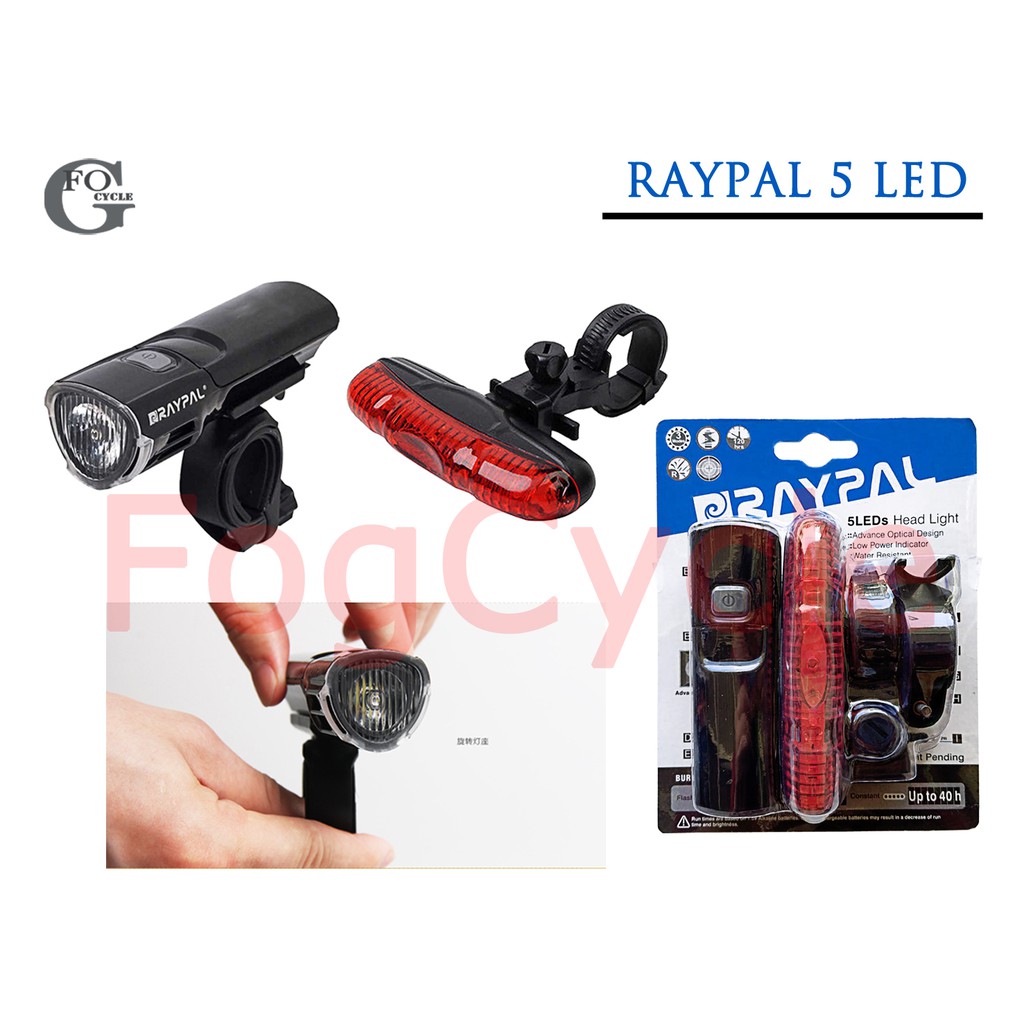 ชุดไฟหน้า/ไฟท้ายจักรยาน RAYPAL 5 LED