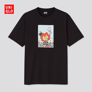 Uniqlo เสื้อยืด พิมพ์ลาย LINE FRIENDS สําหรับผู้ชาย และผู้หญิง 435435