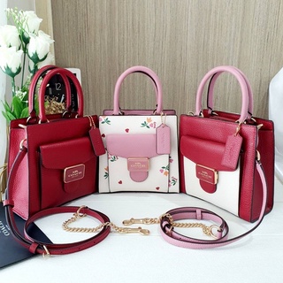 ของแท้100%พร้อมส่งCOACH MINI PEPPER CROSSBODY WITH HEART PETAL PRINT C7599/C7227/C6994/C6778/C7228