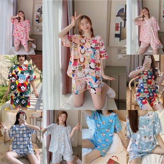 💥พร้อมส่ง💥⚡️ชุดนอนคอกลมไซส์มินิ⚡️