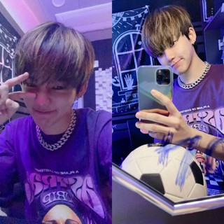 เสื้อยืดผ้าฝ้ายพิมพ์ลายเสื้อยืดพิมพ์ลาย TRERE HYUNSUK OFFICIAL MRJN สําหรับผู้ชาย qBrk S-4XL