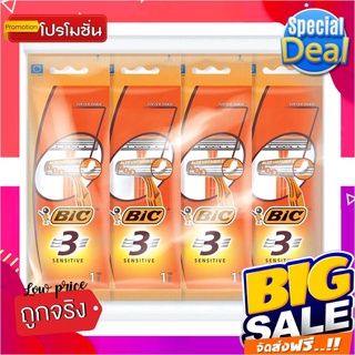 บิค มีดโกน รุ่น 3 ใบมีด แพ็ค 4 ด้าม Bic Shaver 3 Blades x 4 pcs