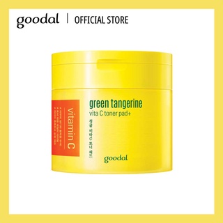 GOODAL โทนเนอร์เช็ดหน้า GREEN TANGERINE VITA C TONER PAD+ 70sheets โทนเนอร์ส้ม เพิ่มความชุ่มชื้น กระจ่างใส