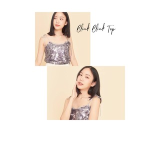 Blink Blink Top สายเดี่ยวผ้า Glitter