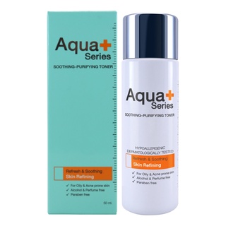 Aqua+ Series Soothing-Purifying Toner อควาพลัสโทนเนอร์เช็ดผิว 50 มล.