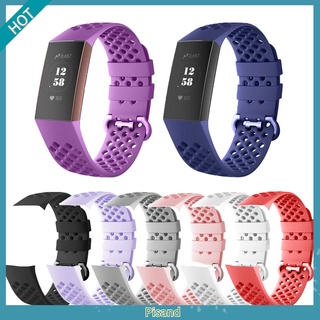 สายนาฬิกาข้อมือซิลิโคนสำหรับ Fitbit Charge 3