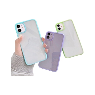 Case สำหรับiphone มาใหม่ เคสขอบสี ขอบนิ่มหลังแข็ง สำหรับไอโฟน i6.6s,6p,6sp,i7,i8,7p,8p,X,Xs,Xs max,SE,i11pro,i12pro max