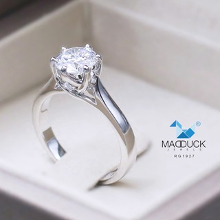 Madduckjewels แหวนเงินแท้ เพชร CZ ชุบโรเดียม RG1927