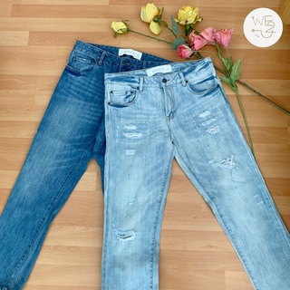 DeFry01 Women Vintage Blue Jeans Size L-XL กางเกงยีนส์ ขายาว แนววินเทจ แบรนด์แท้ ไซส์ L-XL