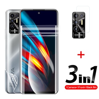 3in1 ฟิล์มไฮโดรเจล ป้องกันเลนส์กล้อง สําหรับ Tecno Pova2 Pova 2 Spark 7 7Pro Go 2020 Spark6 Go 6Go