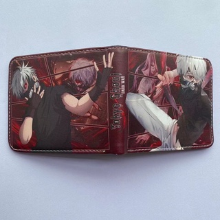 กระเป๋าสตางค์ หนัง PU ใบสั้น ลาย Fairy Tail Tokyo Ghoul Tokyo Food Species Kaneki Ken สําหรับนักเรียน