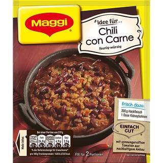 แม็กกี้ ซอสชิลลี่คอนคาร์เน่กึ่งสำเร็จรูป ซอสสำหรับทำสตูว์ 33 กรัม - Chili Con Carne Fix Maggi 33g