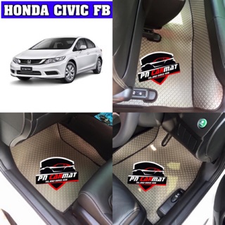 พรมปูพื้นรถยนต์ HONDA CIVIC FB  แถมฟรีแผ่นกันสึกพลาสติกอย่างดีมูลค่า250-.บาท