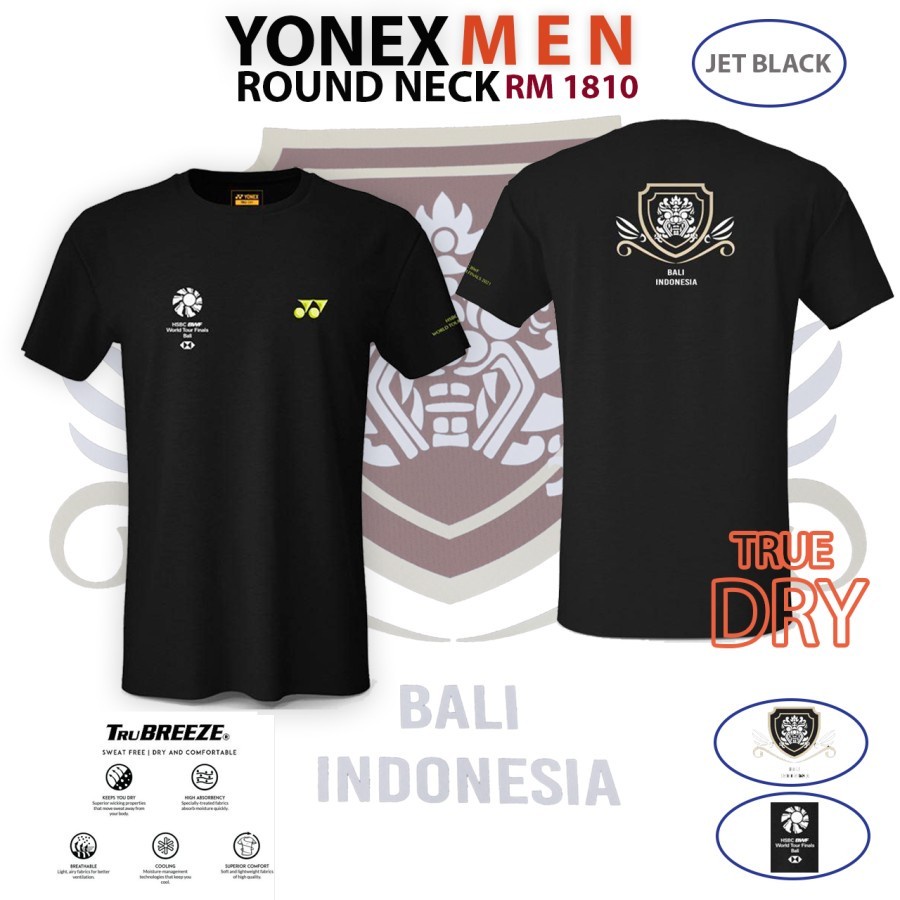 เสื้อยืด YONEX / เสื้อยืด YONEX RM1810 HSBC BWF WORLD TOUR FINALS BALI|สินค้าต้นฉบับ 100%|ฉบับจํากัด