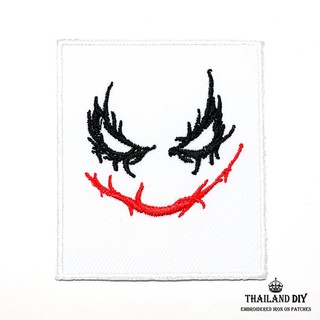 ตัวรีดติดเสื้อ ลายโจ๊กเกอร์ หน้าปีศาจ ผี ตัวตลก Joker Patch งานปัก DIY ตัวรีด อาร์ม ติดเสื้อ กางเกง กระเป๋า ยีนส์ แนวๆ