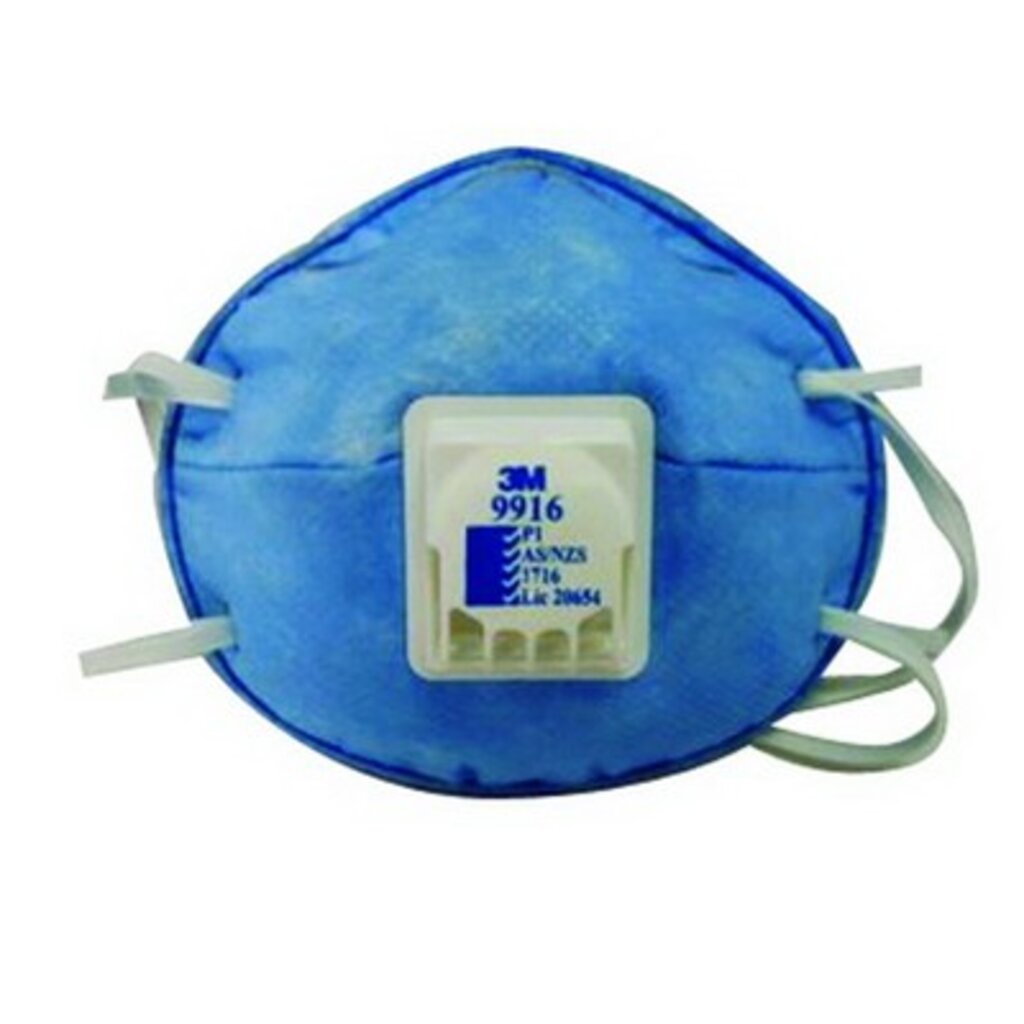 หน้ากาก 3M 9916 (P1) หน้ากากกัน ฝุ่นและกรดแก๊ส (10ชิ้น/กล่อง)