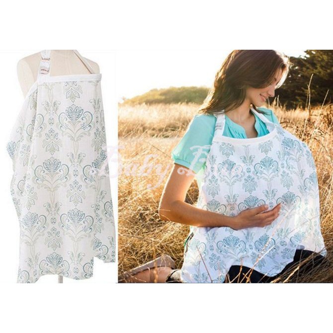BabyBua ผ้าคลุมให้นม SALE ทำจากผ้าฝ้าย มีโครง ลายเรียบหรู ดูแพง ไม่เต็มตัว แต่ไม่โป๊ ใช้แล้วไม่ร้อน พร้อมส่ง ราคา ถูกที่สุด ดีลบีเคเค แกลเลอรีภาพที่ 4
