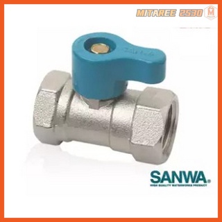 มินิบอลวาล์ว เกลียวในสองด้าน (มม.) ซันวา 4 หุล 1/2" sanwa