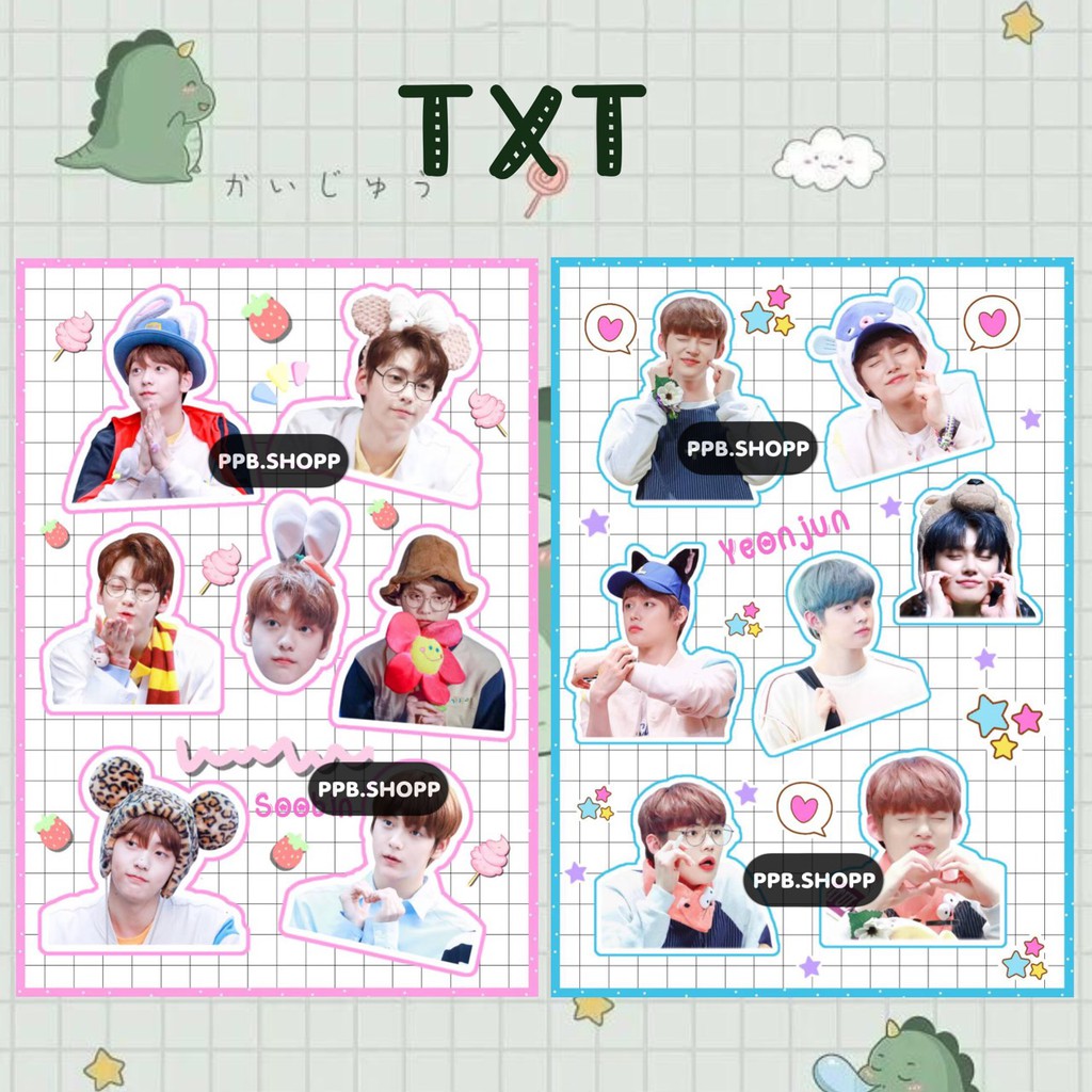 ( จัดส่งใน 2-3 วัน คละได้ ) สติ๊กเกอร์ไม่ไดคัท TXT V.1 อ่านก่อนสั่งจ้า