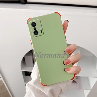 เคส Handphone Case for Xiaomi Mi 11T Pro 11 Lite 5G NE 11 Ultra 2021 New Four Corners Anti-fall Casing Skin Feel Simple Color TPU Soft Back Cover Shockproof Protective Shell เคสโทรศัพท์