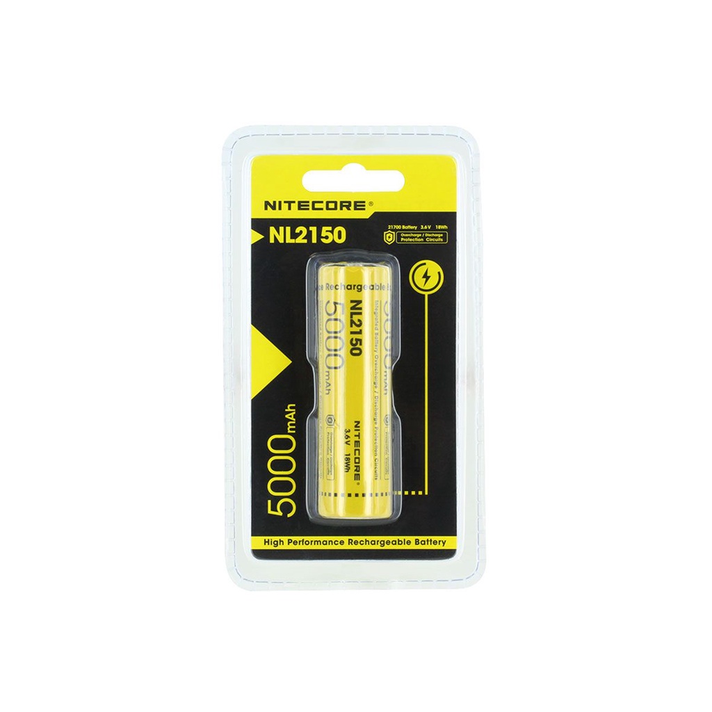 ถ่านชาร์จ Nitecore 21700 5000mAh 3.7V (NL2150) แพค 1 ก้อน ของแท้