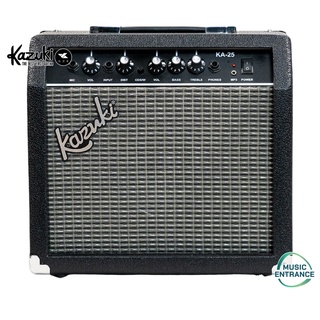 KAZUKI KA-25 Electric Guitar Amplifier KA25 ตู้แอมป์ แอมกีต้าร์ไฟฟ้า 25 วัตต์ สีดำ มีช่องเสียบ ไมโครโฟน ร้องเพลงได้