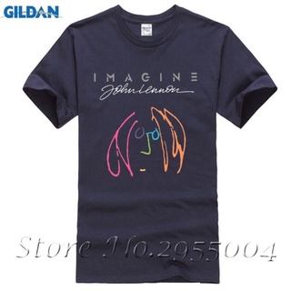 ขายดี เสื้อยืด ผ้าฝ้ายแท้ พิมพ์ลาย John Lennon Imagine British The Beatles สําหรับผู้ชาย