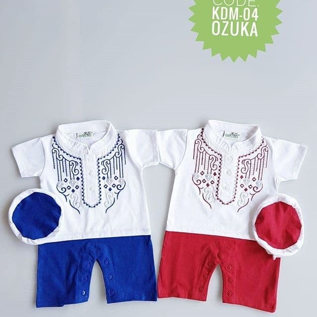 Baby Koko Romper Ozuka KDM04 ชุดรอมเปอร์เด็ก Plus Peci Koko เด็กมุสลิมเสื้อผ้า Ozuka