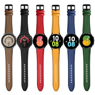 สายนาฬิกาข้อมือซิลิโคน สายหนัง สําหรับ Samsung Galaxy Watch 5 4 40 มม. 44 มม. Watch4 Classic 42 มม. 46 มม. Watch5 pro 45 มม.