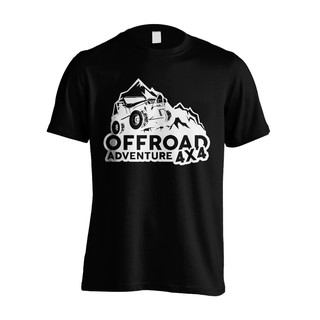 เสื้อยืดผ้าฝ้าย 100% พิมพ์ลายโลโก้ Off Road Adventure 4x4 แนวตลก สําหรับรถบรรทุก