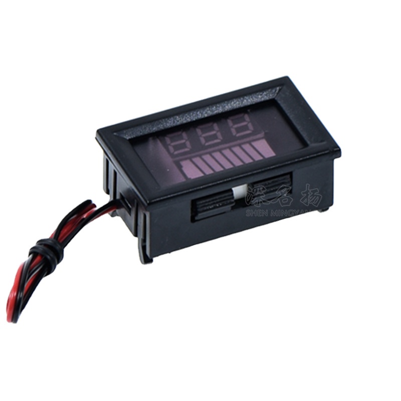เครื่องวัดพลังงานแบตเตอรี่ลิเธียมไฟฟ้า DC หน้าจอดิจิทัล 12V-60V สําหรับรถยนต์