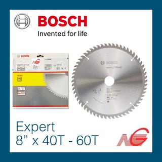 ใบเลื่อยวงเดือน BOSCH 8" 40 ฟัน - 60 ฟัน Expert for Wood