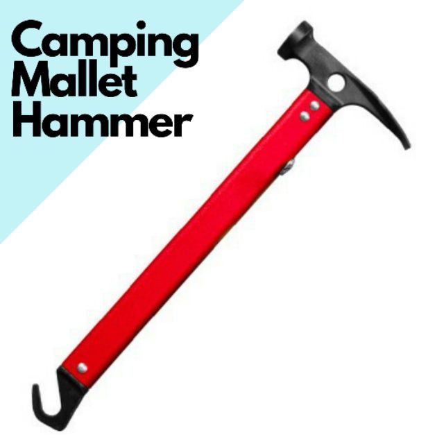 ค้อนตอกสมอบก พร้อมจอบหงอน และตะขอถอนสมอบก Camping Mallet Hammer