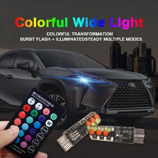 w5 w led t 10 rgb หลอดไฟ led พร้อมรีโมท 1 คู่