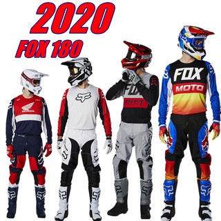 [จัดส่งฟรี]2020 Fox 180 ชุดเสื้อยืดแขนสั้น + กางเกงขายาวสําหรับผู้ชาย 1-10