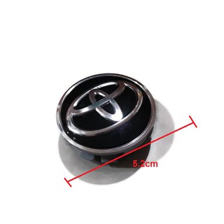 ฝาล้อ Toyota สีดำแท้ขนาด 52 mm จำนวน 1 อัน สามารถใส่ได้กับรถ Toyota vios vigo camry yaris alits