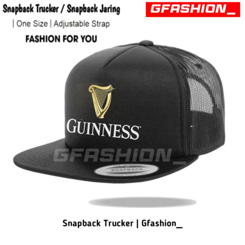 GUINNESS SNAPBACK NET HAT / TRUCKER SNAPBACK HAT / หมวกกิอินเนส