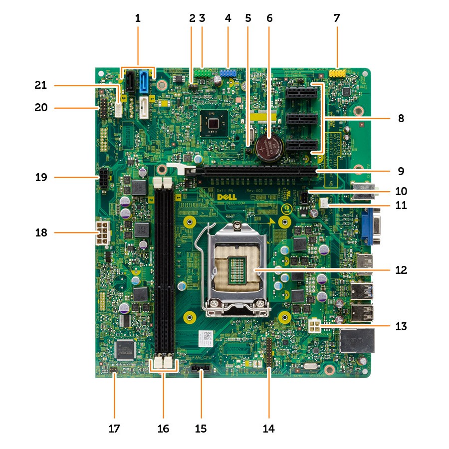 Mainboard DELL Optiplex 3020MT MIH81R 40DDP 040DDP VHWTR VJ4YX, DELL 3020SFF 0WMJ54 4yp6j