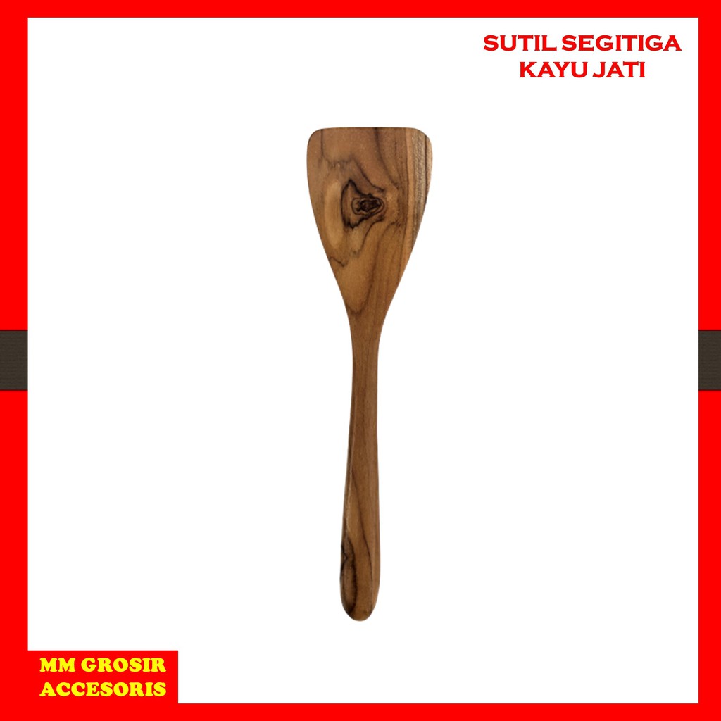 TEAK WOOD TRIANGLE SPATULA