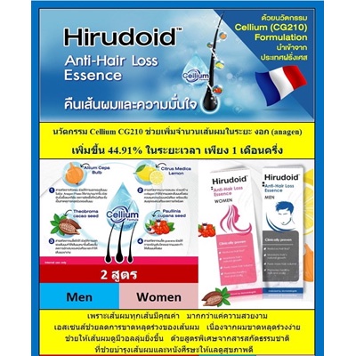 Hirudoid Anti-Hair Loss Essence เอสเซ้นส์ ลดการหลุดร่วงของเส้นผม บำรุงเส้นผมและหนังศีรษะ