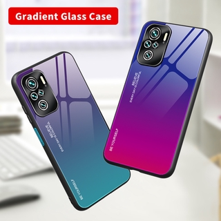 เคสกระจกนิรภัยไล่โทนสีสําหรับ Xiaomi Redmi Note 10 Pro Max