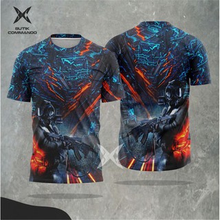 เสื้อกีฬาแบดมินตัน เทรนนิ่ง Jersey Training Premium Fit Man Jersey Future Training Badminton T Shirt "CyberPunk"