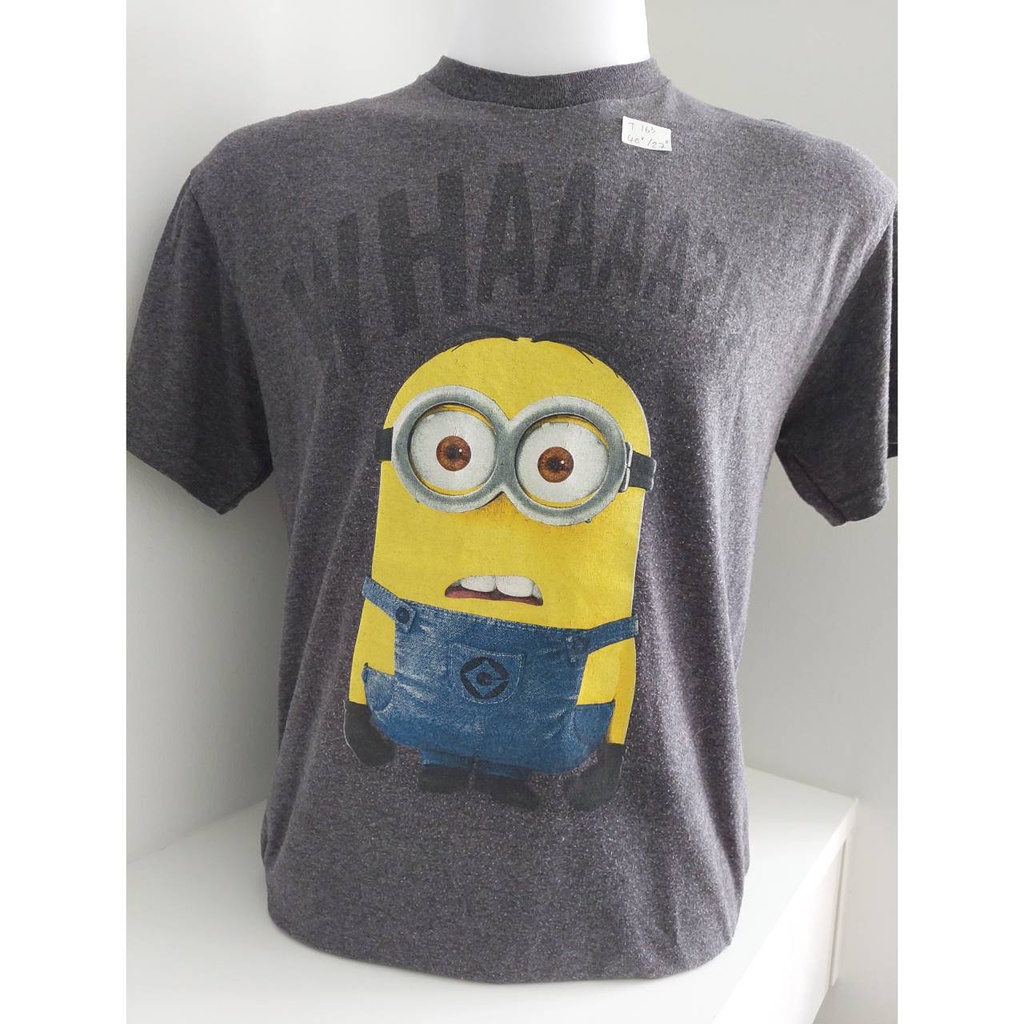 (T163)​ เสื้อยืดคอกลม "Despicable Me" พิมพ์ลาย มินเนี่ยน ผ้าคอตตอน มือ 2