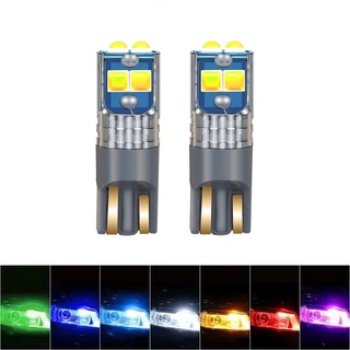 LED T10 ไฟหรี่ หลอดไฟเบรกจอดรถยนต์ LED 57 Smd T10 12V 24V สว่างมาก สีเหลือง ขาว ฟ้า เขียว W16W สําหรับรถจักรยานยนต์ 1 ชิ้น