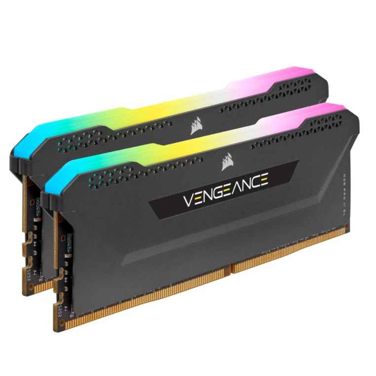 16GB (8GBx2) DDR4 3200MHz RAM (หน่วยความจำ) CORSAIR VENGEANCE RGB PRO SL (BLACK) (CMH16GX4M2E3200C16)