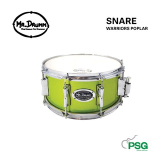 MR.DRUMM  SNARE 14” รุ่น WARRIORS POPLAR - Green ( เขียว)