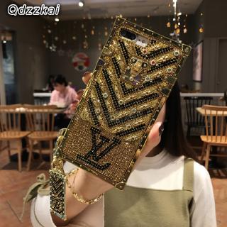 เคสโทรศัพท์รูปทรงสี่เหลี่ยมประดับเพชร bling สําหรับ iphone 11 pro max x xs xr xs max 8 7 6 s plus