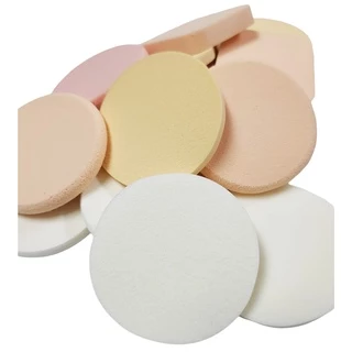 Powder Puffพัฟแต่งหน้า คละสี คละไซส์ MCZแพ็ค 100ชิ้น สินค้าไม่ผ่าน QC ผลิตจากโรงงาน สินค้ามือ1