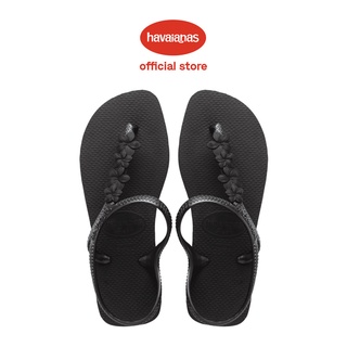 Havaianas รองเท้าแตะ สีดํา สีเทาเข้ม สําหรับผู้หญิง